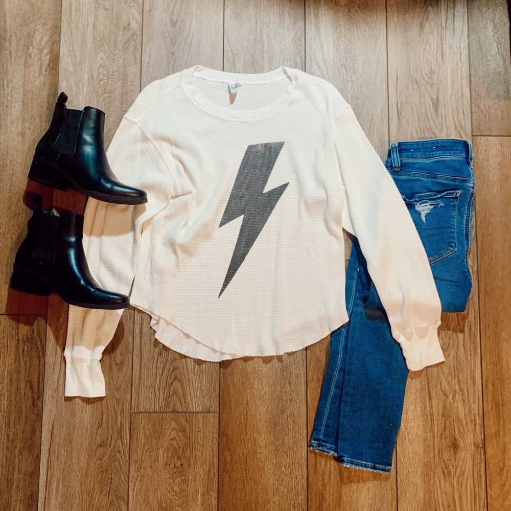Anthropologie Let Luv lightning tee
